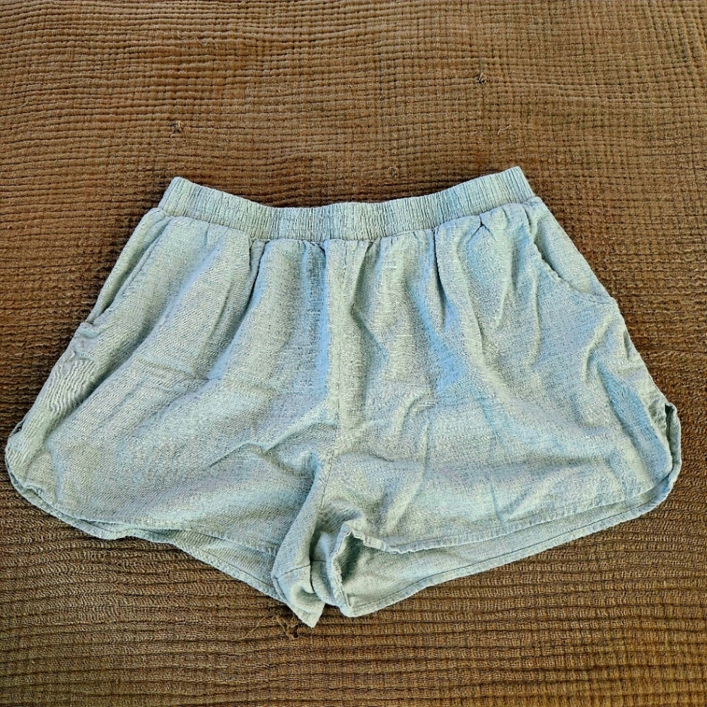 Wild Fable Sage Green Casual Shorts with Elastic Waistband